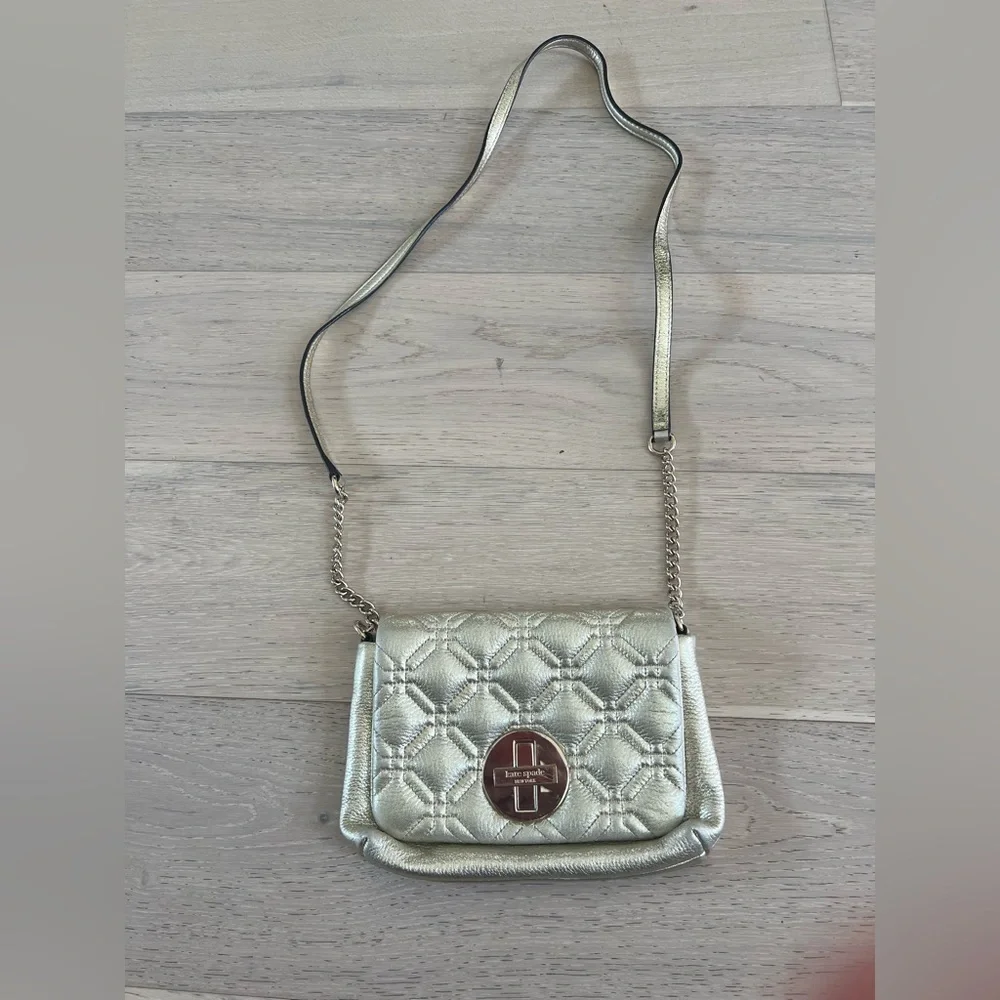 Kate Spade Metallic Quilted Crossbody Bag